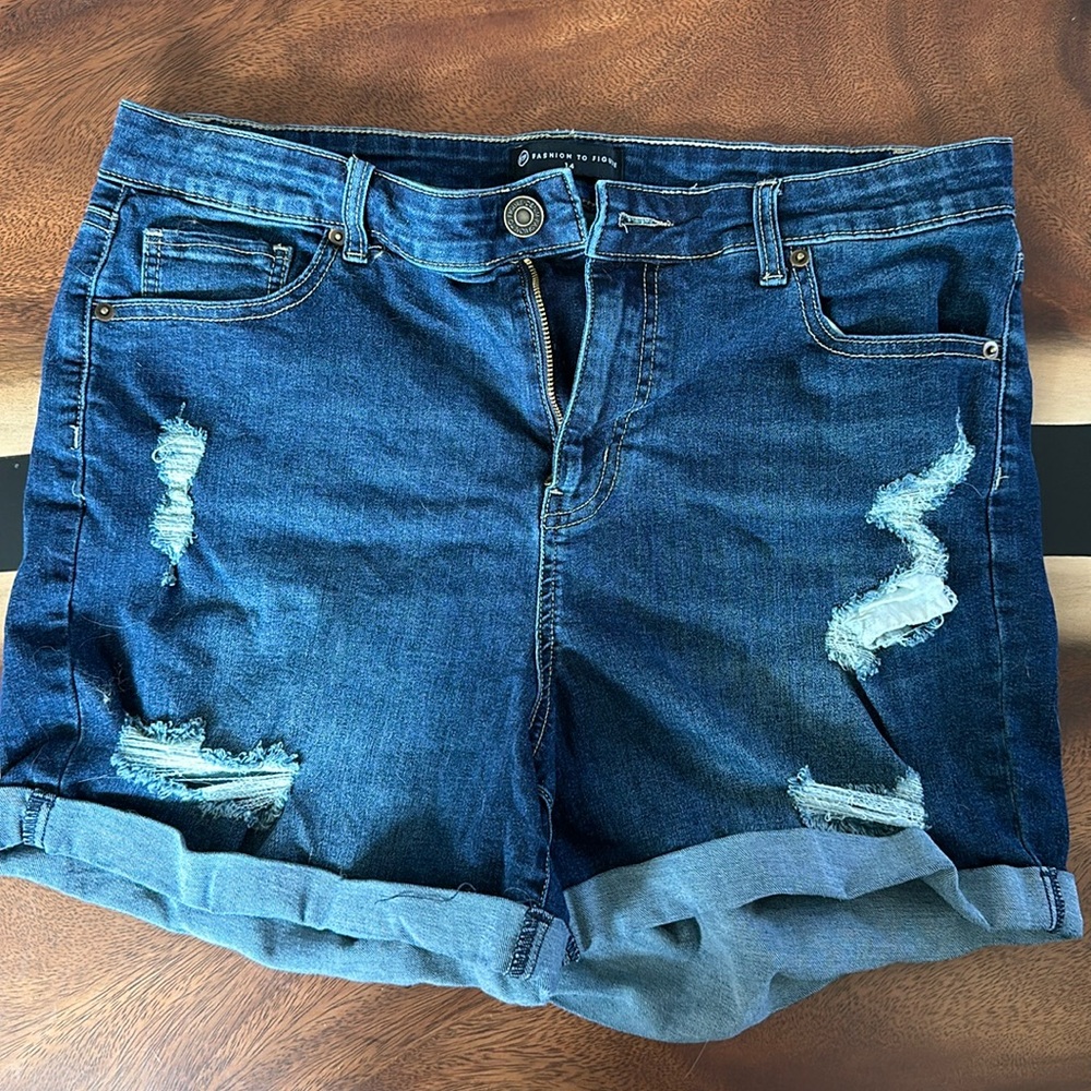 Fashion to Figure Plus Size Jean Shorts